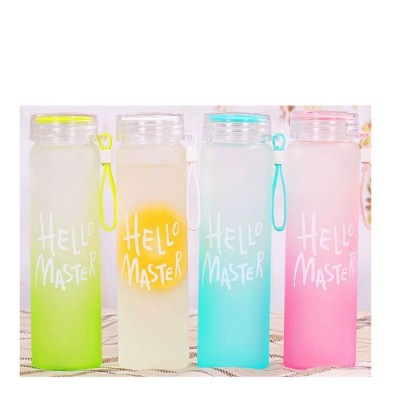 Customized colorful cup frosted gradient glass creative souvenir cup corporate advertising campaign gift cup