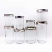 4oz 200ml 8oz 300ml 330ml 350ml 400ml 16oz 620ml Wide mouth glass mason jar with lid in bulk